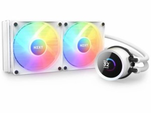 NZXT 液晶搭載水冷CPUクーラー 発光ファン KRAKEN RGB 240 240mm ホワイト RL-KR240-W1