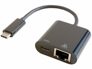 GOPPA ゴッパ USB Type-C LAN変換アダプター（PD充電対応） GP-CR45H/B ブラック