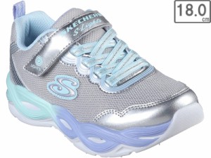 SKECHERS/スケッチャーズ 【キッズ】Sライツ ツイスティー グロウ【18.0cm】【シルバー/マルチ】303717L