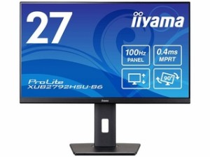 iiyama IPSパネル採用 フルHD対応 27型液晶ディスプレイ /HDMI、DP/ブラック/スピーカー/昇降/回転 XUB2792HSU-B6