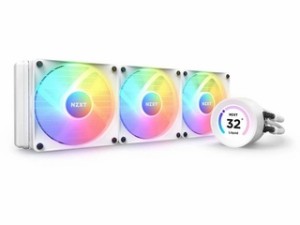 NZXT 液晶搭載水冷CPUクーラー 発光ファン KRAKEN Elite RGB 360 360mm ホワイト RL-KR36E-W1