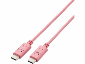ELECOM エレコム USB Type-Cケーブル/USB PD対応/顔つきタイプ/1.0m/トキメキ(ピンク×ブラック) MPA-CCF10PNF