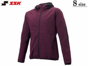 SSK エスエスケイ 【メンズ・ユニセックス】長袖フルZIP ボンディングパーカー【エンジ×ブラック】【S】BWP2001