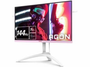 AOC IPS フルHD27型ワイドゲーミング液晶ディスプレイ 144Hz スピーカーなし AG273FXR/11 ホワイト/ピンク