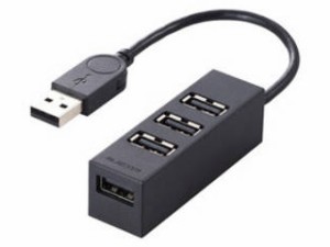 ELECOM エレコム USB2.0ハブ/機能主義/バスパワー/4ポート/10cm/ブラック U2H-TZ426BBK