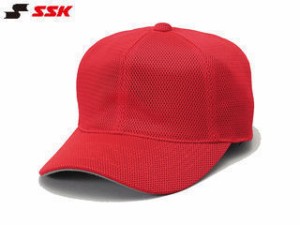 SSK エスエスケイ 【ジュニア】ジュニア・角ツバ6方型オールメッシュベースボールキャップ【レッド】BC073J