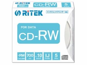 Ri-JAPAN/アールアイジャパン CD-RW700.PW5P A　データ用CD-RW　スリムケース(5枚入り)