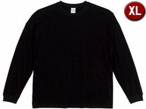 United Athle/ユナイテッドアスレ 5.6オンス ビッグシルエット ロングスリーブ Tシャツ XLサイズ (ブラック) 550901-2