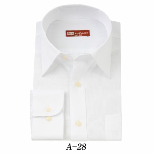 長袖 メンズ ワイシャツ ホワイトドビー レギュラーカラー A-28