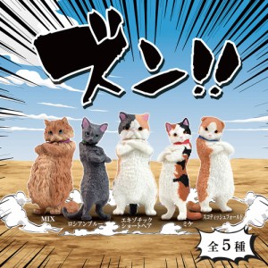 【全5種類セット】ガチャ ガチャガチャ コンプリート 中身 動物 猫 ネコ かわいい フィギュア おもちゃ [ ズン！ ] MIX ロシアンブルー 