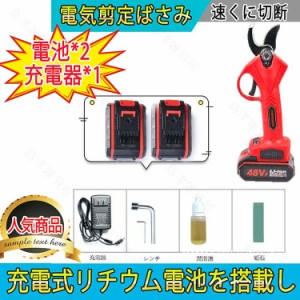 剪定はさみ 電気 園芸用はさみ 電動ハサミ 充電式 30mmの切断直径 剪定用具 枝切ばさみ 剪定 鋏 軽量コードレス大容量 果樹用 剪定鋏 園