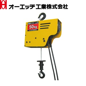 OH(オーエッチ工業)　電動ワイヤーホイスト　50kg　DWH-50【在庫有り】