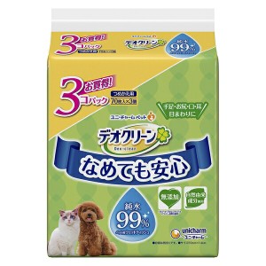 ◇ユニ・チャーム(unicharm) デオクリーン 純水99％ウェットティッシュつめかえ用 70枚×3個パック