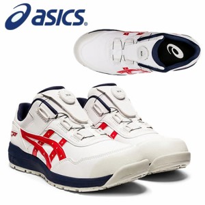 アシックス(asics)　安全靴　ウィンジョブ　CP306 Boa 1273A029-100　カラー:ホワイト×クラシックレッド  【在庫有り】