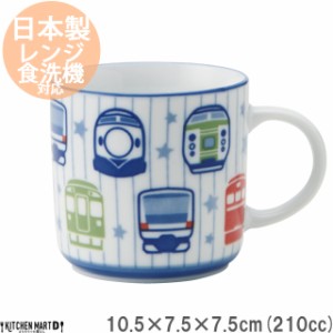 トレインフェイス マグ マグカップ コップ 210cc 美濃焼 国産 日本製 陶器 子供 キッズ 軽い 軽量 食器 食洗機対応 ラッピング不可 