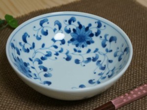 藍凛堂 菊唐草ＲＩ5.5中鉢 17cm美濃焼 和食器 日本製 陶器 ボウル 