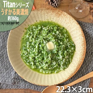 タイタン うすかる 22cm 丸皿 プレート 70皿 約360g 丸 丸型 皿 大皿 カレー皿 パスタ皿 サラダ おうちカフェ 美濃焼 国産 日本製 陶器 