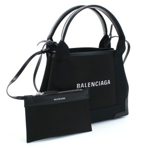 【新品】バレンシアガ BALENCIAGA  ハンドバッグ ブランド　ネイビーカバ　ロゴ 390346　2HH3N　1000 ブラック　bag-01