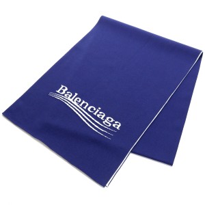 【均一セール】【新品】 バレンシアガ BALENCIAGA メンズ マフラー 厚手 621026 T3176 4540 ブルー系 メンズ   gif-01m fl07-sale