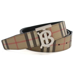 【新品】バーバリー BURBERRY  メンズベルト ブランド 8046568　A7026 ARCHIVE BEIGE ベージュ系 マルチカラー belt-01