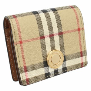 【新品】バーバリー BURBERRY  二つ折り財布小銭入付き　ブランド  8070417　A7026 ARCHIVE BEIGE ベージュ系 マルチカラー wallet-01