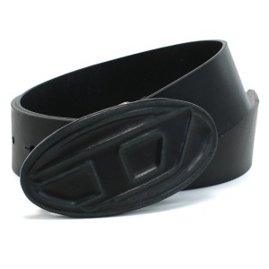 【新品】ディーゼル DIESEL  ベルト メンズ Dロゴ X09257　P0503　T8013 ブラック belt-01  父の日