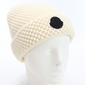 モンクレール MONCLER  メンズ ニット帽 ブランド 3B00021 BERRETTO TRICOT M1282 034 ホワイト cap-01  