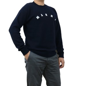 【新品】マルニ MARNI  メンズ セーター，ニット ブランド セーター Cashmere カシミア GCMG0241Q0 UFZ766 00B99 ネイビー系 apparel-01 