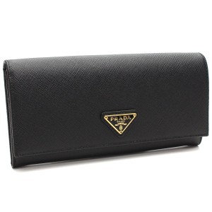 新品 プラダ PRADA 財布 二つ折り 長財布 小銭入れ付き 1MH132 QHH F0002 NERO ブラック レディース ブランド財布 送料無料 