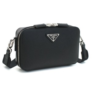 【新品】プラダ PRADA  サフィアーノ ショルダーバッグ ブランド  2VH173　9Z2 V NOO　F0002 NERO ブラック bag-01 父の日