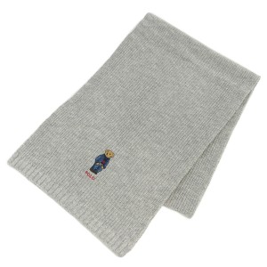 【新品】ラルフローレン RALPH LAUREN  マフラー テディベア ロゴ 刺繍 PC1269　032 グレー系 warm-01 win-03w win-03m