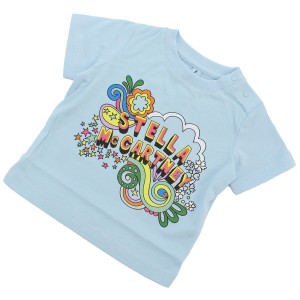 【新品】ステラマッカートニー STELLA MCCARTNEY  ベビー　Ｔシャツ ブランド TS8011　Z0434　601 ブルー系 kb-01