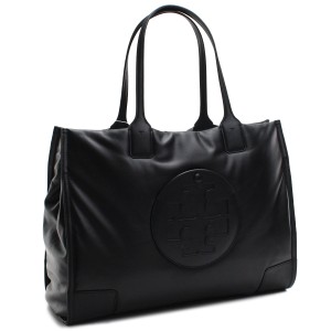  トリーバーチ TORY BURCH Ella All Leather Puffer エラ トートバッグ 60985 001 BLACK ブラック 大きめ トートバック tote BAG レディ