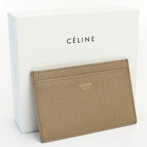 【中古】良品セリーヌ(CELINE)  カードホルダー　ブランド レザー 10B703BEL.02BA ベージュランク：A us-2