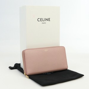 【中古】良品セリーヌ(CELINE)  ラージ ジップドウォレット レザー ブランド 長財布 10B553BEL ランク：A us-2 ﾚﾃﾞｨｰｽ