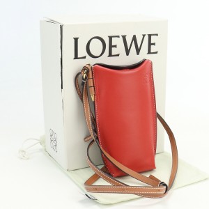 【中古】良品ロエベ(LOEWE)  ゲートポケット レザー ショルダーバッグ ブランド C650Z42 ランク：A us-2 レディース