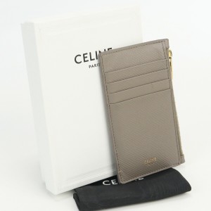 【中古】良品セリーヌ(CELINE)  コンパクトジップカードホルダー ブランド 小銭入れ カーフ 10B68 3BEL 10BL ランク：A us-2   ﾚﾃﾞｨ