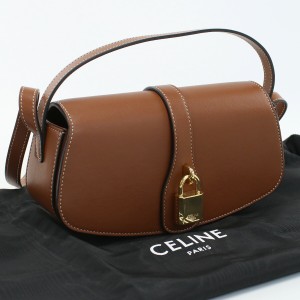 【中古】良品セリーヌ(CELINE)  ストラップ付きクラッチ レザー ブランド ショルダーバッグ 10I59 3DQ1 04LU ランク：A us-2 2WAY ﾊﾝﾄ