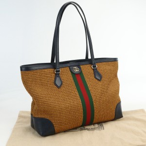 【中古】良品グッチ(GUCCI) オフィディア ミディアム GGトートバッグ ブランド ラフィア 631685 ランク：A us-2   メンズ レディース