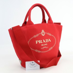 【中古】良品プラダ(PRADA) カナパ トートバッグ キャンバス ブランド 1BG186 ランク：A us-2 2WAY  レディース