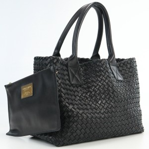 【中古】良品ボッテガヴェネタ(BOTTEGA VENETA) イントレチャート  トートバッグ レザー ブランド 141498 V9131 1000 ランク：A us-2 ﾒ