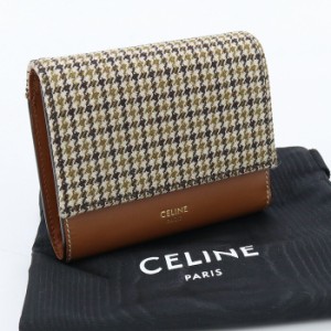 【中古】良品セリーヌ(CELINE)  ツイード スモールウォレット ブランド 三つ折り財布  ランク：A us-2   レディース