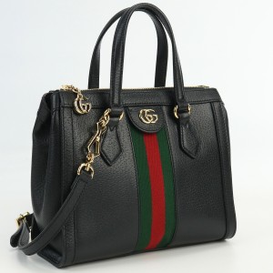 【中古】良品グッチ(GUCCI) オフィディア  GG スモールトートバッグ レザー 547551 ブラック系　ランク：A us-2 2WAY ショルダー レテ