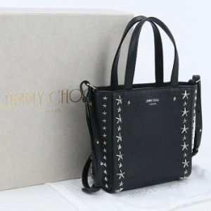 【中古】良品ジミーチュウ(JIMMY CHOO) スタッズ ミニ ペガシ ブランド トートバッグ ブラック ランク：A us-2 2WAY ｼｮﾙﾀﾞｰ ﾚﾃﾞ