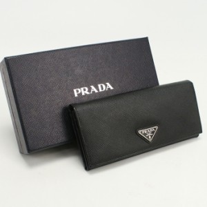 新品同様 現行 プラダ PRADA 財布 長財布 サフィアーノレザー