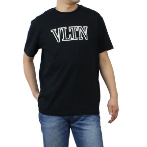 【新品】ヴァレンティノ VALENTINO  メンズ Ｔシャツ ブランド ロゴ  1V3MG10V　8RB　0NO ブラック apparel-01 ts-01 cp05