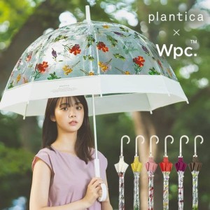 【ポイント１０倍】新品ダブリューピーシー W.P.C  plantica× フラワーアンブレラプラスティック ブラウン 65cm レディース 長傘　PLV-0