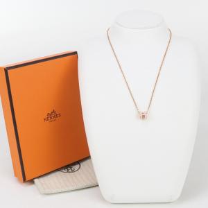 中古美品HERMES エルメス ネックレス MINI POPH  レディース ピンク