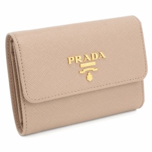 PRADA プラダ 三つ折り財布 1MH025 QWA F0236 レディース ベージュ