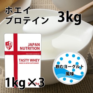 送料無料 コスパ最強 3kg 飲むヨーグルト味 プロテイン3kg 国産 とにかく美味しいプロテイン ホエイプロテイン テイスティホエイ 筋トレ 